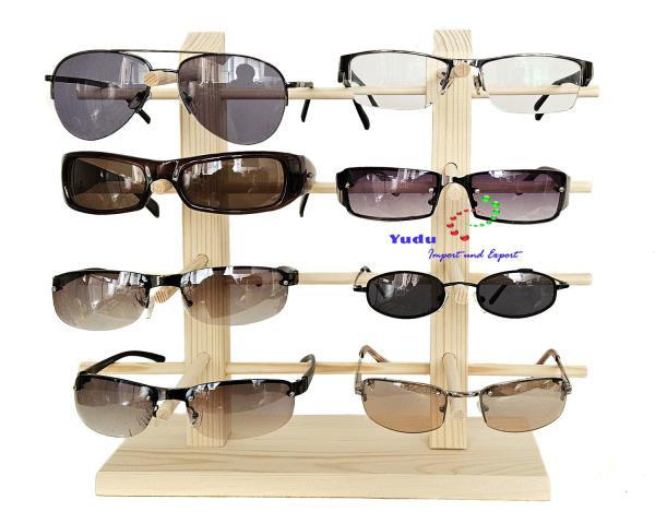 Brillenständer Brillenpräsenter Brillendisplay für 8 Brille Holz-Ständer